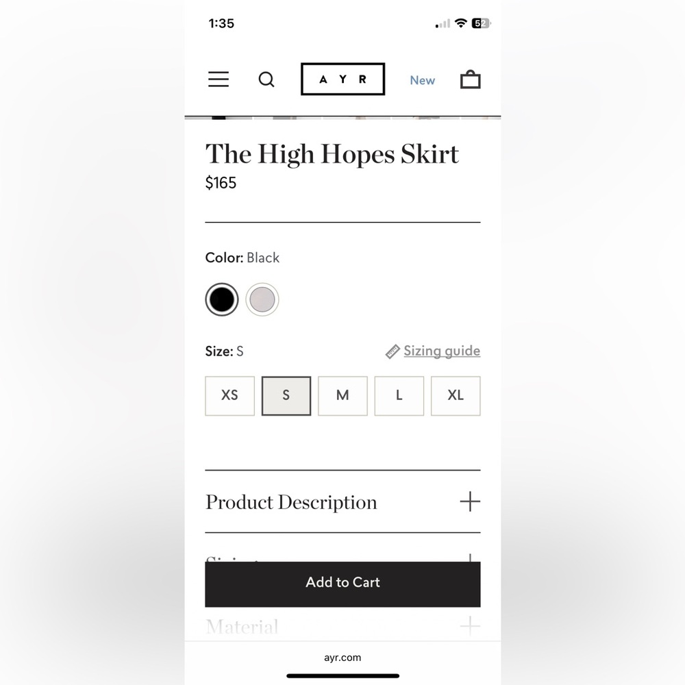 AYR the High Hopes Skirt -Size S